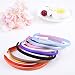 Mudder 10 mm Baby Girl Plastic Satin Covered Headbands Ribbon Covered Hairbands Hair Accessory, 10 Pieces, Multicolor