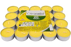 ARTIC NORTH COMPANY Artic North 20 Velas de Citronela Antimosquitos- Pack 20 Velas, hasta 4,5 horas de Combustión Velas para Exterior e Interior