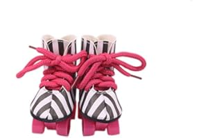 Aeromdale Doll Skates Doll Accessories Pulley Suitable for 18 Inch American 43cm Dolls DIY Girls Gift - Zebra - 1 Pair