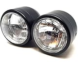 SIE SIND EIN WIRKLICH GUT GEMACHTES UND SEHR FESTES SCHEINWERFER: Funktion 1: Abblendlicht / Funktion 2: Fernlicht / Funktion 3: Seiten- / Standlicht. Fertig in mattem Schwarz