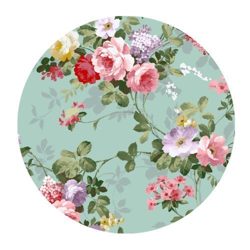 Fashion Vintage Floral Rundes Mauspad, Mauspad (20 x 20 cm)