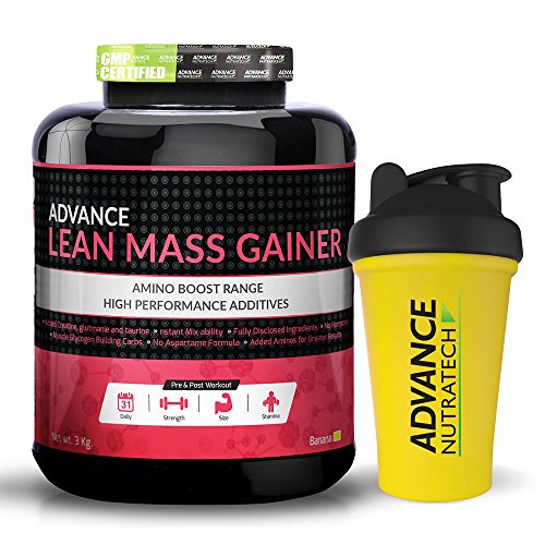 Advance Nutratech Lean Mass Gainer with Creatine ,Glutamine & Taurine 3Kg (6.6LBS) Chocolate + free shaker with 42 Servings. RS.1950 (49.00% Off) - Amazon