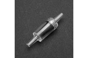 Pssopp 10 Unids Válvula de Control de Flujo de Aire del Acuario Válvula de Retorno de Una Vía Sin Vuelta Válvula de Control de la Bomba de Aire del Tanque de Peces de Acuario(Negro Transparente)