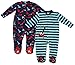 Boys Baby Toddler Guitar Pack of 2 Fleece Sleepsuits Blue sizes from Newborn to 3 Years