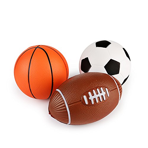 SainSmart Jr. Sports Balls Set for Kids, Soccer Ball, Basketball, Football for Toddler