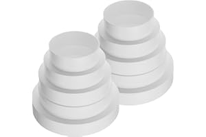 Vent Systems Riduttore in linea per condotti in plastica da 80 100 120 125 150 mm - Connettore - Adattatore universale - Riduttore tubo flessibile HVAC PVC ABS plastica 80-150 mm - Confezione da 2