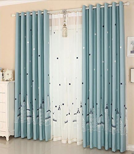Curtains Super Soft Solid Thermal Insulated Blackout Curtains Noise Reduction Anti-UV Curtains Thickened Curtains Children's Bedroom With Hook-type Curtains(one pair) ( Size : 300CM*270CM )