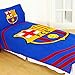 Produktbild Offizielles La Liga FC Barcelona Bettwäsche-Set für Einzelbett, Bettbezug und Kissenbezug, wendbar, Poly/Baumwolle
