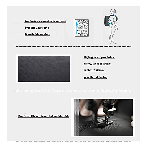 Laptop Rucks  cke  3-in-1 Herren Schultertasche Aktentasche f  r Notebook 15 6 Zoll Wasserdicht Daypack Umh  ngetasche f  r Universit  t Schule Arbeit