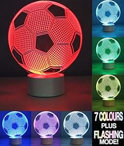 Optical Illusion 3D Football Lamp – Fußball Lampe: Amazon ...