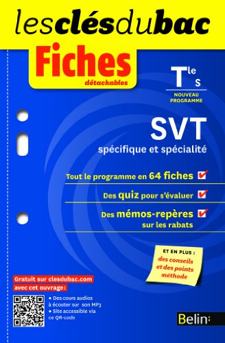 Download SVT Tle S spécifique et spécialité : Fiches détachables