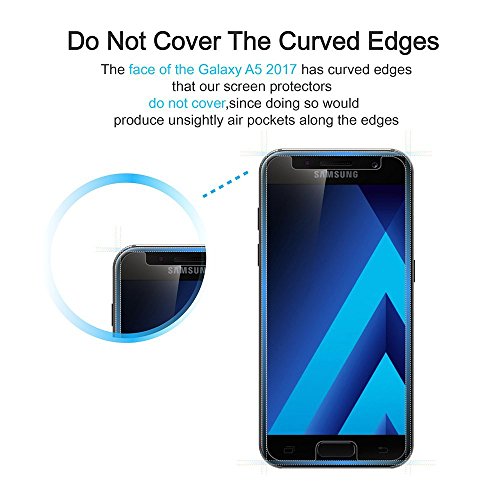 (2 Pack)Samsung Galaxy A5 (2017) Panzerglas – EUGO 9H Gehärtetem Glas Schutzfolie Displayschutzfolie Panzerglas für Samsung Galaxy A5 (2017) - 2