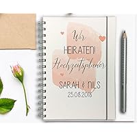 Hochzeitsplaner - Hochzeitscheckliste - Wedding planer PERSONALISIERT Gold Garten