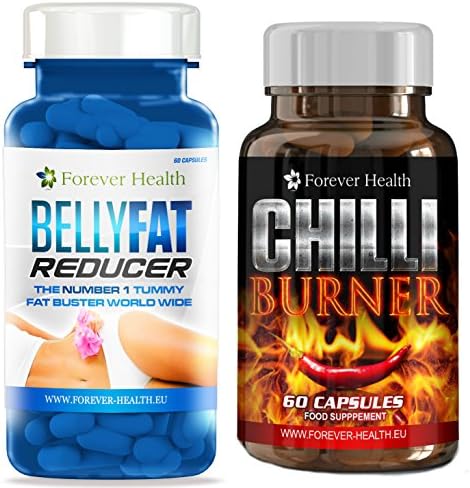 BELLY FAT REDUCER + CHILLI BURNER - Ultimate Fat Burning Combo ! Specially Formulated For To Target That Hard To Shift STOMACH &amp; BODY FAT ! These Products Contain and CAPSICUM or CHILLI PEPPERS - Research Has Shown When Combined With Other Weight Loss Products Like GREEN TEA and GUARANA EXTRACT it Burns Through FAT Like WILDFIRE ! - Lose Up 5 Kilos In 12 Weeks ! - AMAZING Fat Burner - FREE UK DELIVERY + FREE Diet Plan - Slimming Pills Users Lose Weight and Slim Fast ! 120 Tablets