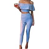 IMEKIS Sport Set Damen 2-teilig - Twist Neckholder BH & Hohe Taille Shorts