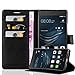 Produktbild Cadorabo Hülle für Huawei P9 LITE - Hülle in Phantom SCHWARZ – Handyhülle mit Kartenfach und Standfunktion - Case Cover Schutzhülle Etui Tasche Book Klapp Style