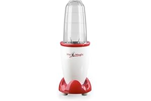 GOURMETmaxx Smoothie Maker incl. gobelet To-Go | Mini mixeur avec 8 programmes, sans BPA | gobelet résistant au lave-vaisselle et anti-fuite | 250 watts [Blanc|Rouge]