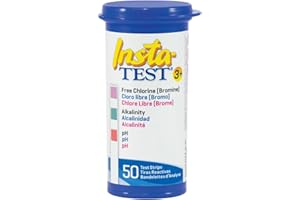 LaMotte Aura Insta-Test 3 Voies pour Piscine et Spa bandelette (Tests pour Le Chlore, Brome, PH et alcalinité)