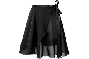 DiULi Falda de Ballet, 1 Pieza Falda de Abrigo la Danza de Ballet, Transpirable, Falda Envolvente de Gasa, Cintura Ajustable, Faldones de Baile para Mujeres y Niñas
