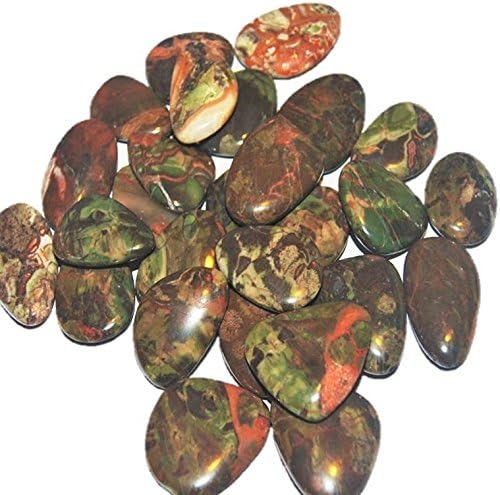 Polished Rainforest Jasper (Rhyolite) Palm/Worry Stone.