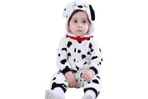 maxToonrain Baby Animal Costume Romper Toddler Boys & Girls Role Playing Outfit with Zip Hooded Flannel Onesies Pajamas 0-4 Years for World Book Day