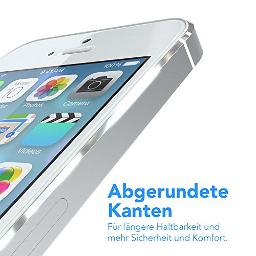 Apple iPhone 5 / 5S / SE SilikonhÃ¼lle & Panzerglas (9H) Schutz Set I von EAZY CASE I, Displayschutzglas, Panzerglas, SchutzhÃ¼lle ultra dÃ¼nn, TPU/Silikon HÃ¼lle, Backcover, transparent/kristallklar