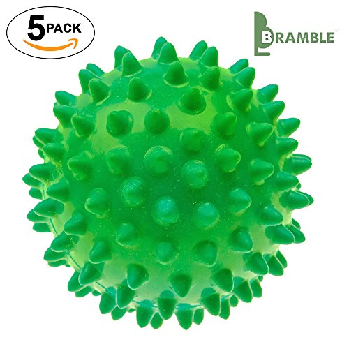 Bramble - 5 x Nicht schmelzende – wieder verwendbare Wäsche Trocknerbälle - Grün / Rot (Grün)