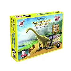 Smartivity Edge Tall Dinosaur Diplodocus Augmented Reality Jigsaw Puzzle, Includes 1 Puzzle Feat | Diplodocus | iOS/Android, No. of Pieces- 60
