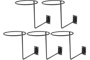 Hacbop 5Pcs Metal Helmet Holder Wall Mount, Helmet Stand Rack, Wall Mounted Hook for Coats, Hats, Caps etc Upgraded Motorcycle Accessories