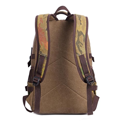 Neuleben 15 6 Zoll Laptop Rucksack mit USB Ladeport Schulrucksack Schultasche auc Canvas Vintage Rucks  cke Damen Herren Jungen f  r Schule Uni Busine