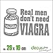 Produktbild REAL MAN DON`T NEED VIAGRA XL 2351 // Sticker OEM JDM Style Aufkleber (Grau)