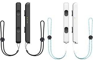 FIEHDUW Wrist Straps for Switch Joycon 2 Pair, Portable Replacement for Switch Controller Strap, Joy Con Wrist Straps with Automatic Lock and Adjustable Tightness (Black and White)