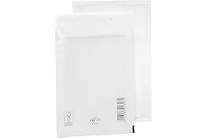 Bantex Satz mit 100 Luftpolsterumschläge Polsterumschlag Versandtaschen C3 (225 x 175 mm) 13/C, Weiß, Briefumschläge, Luftpolster Umschläge Taschen mit Selbstklebeverschluss