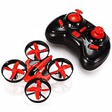EACHINE E010 Mini UFO Cuadricóptero Drone 2.4G 4CH 6 Axis Headless RC Nano Teledirigido Quadcopter RTF Modo 2 (Rojo)