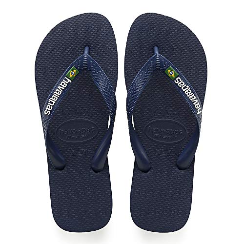 Havaianas Brasil Logo, Chanclas Unisex Adulto, Azul (Navy Blue), 43/44 EU