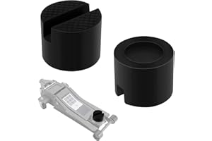 BAIYUANLI 2 Pezzi Tamponi In Gomma Cric Sollevatore Auto, Universale Jack Pad 50 * 39mm per Martinetto Idraulico Martinetto in Gomma con Scanalatura e Superficie Antiscivolo Supporti 3-5T Nero