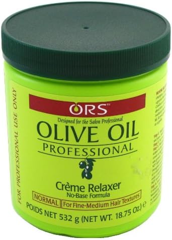 Organic Root Olive Oil Professional Creme Relaxer Normal Jar 555 ml (Pack of 8)