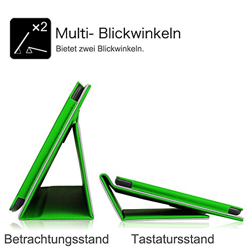 MEDION LIFETAB S10321 / Odys Notos Plus 3G Hülle Case – Fintie Slim Fit Folio Kunstleder Schutzhülle Cover Tasche mit Ständerfunktion und Stylus-Halterung für MEDION LIFETAB S10321 (MD 98687) / Odys Notos plus 3G 25,7 cm (10,1 Zoll) Tablet-PC, Grün - 5