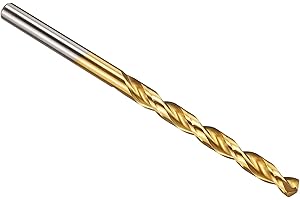 PATIKIL 4,8mm Punta da Trapano, M42 Acciaio ad Alta Velocità al 8% di Cobalto con Gambo Dritto 135° Rivestito in Nitruro di Titanio (TiN) per Acciaio Inossidabile in Metallo Duro - 1 Pezzo