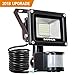Projecteur LED détecteur de mouvement SAMHUE 10W Lumière led mural IP 65 étanche 6000K 900LM éclairage extérieur idéal pour jardin, cour, couloir, etc