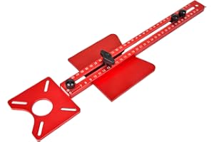 JOJOCY Support de rainure de fraisage multifonction 4 en 1, gabarit de coupe métrique pour outil de défonceuse, gabarit de cercle de toupie pour couper des cercles, couper les bords, fraiser, fente ronde