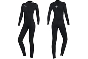 Joysummer Kombinezon neoprenowy 3 mm z neoprenu do nurkowania – dla mężczyzn i kobiet, młodzieży, rozciągliwy, z długim rękawem, jednoczęściowy, zamek błyskawiczny z przodu, UPF50+, strój kąpielowy,