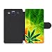 Produktbild Trippy Weed Marijuana Leaf Cannabis Design Faux Ledertasche Hülle fürSamsung Galaxy S3