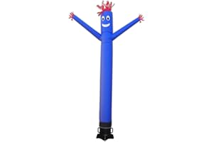 GAORUI Inflatable Hose Man Sky Puppet Dancer - Funny, Crazy Waving Inflatable Tube Type for Festival Advertising, Blower Not Included (Blower Not Included) (Blue, 6m)