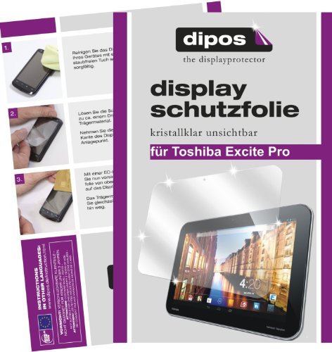 dipos Toshiba Excite Pro Schutzfolie (2 Stück) – kristallklare Premium Folie Crystalclear - 2