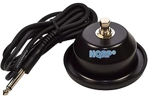 HQRP Interruptor de pie de amplificador de guitarra de 1 botón para Fender 099-4049-000, FM, Mustang, Blues Junior + HQRP Posavasos