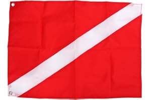 EVTSCAN Drapeau de plongée 50,8 x 35,6 cm, pour la plongée sous-marine, la chasse sous-marine, l'apnée, à utiliser avec flotteur, bouée, bateau, mât de drapeau
