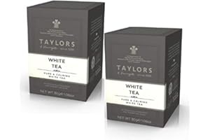 GENERICO Taylors of Harrogate | Singolo Té Bianco Puro e Calmante | Tè Bianco Rilassante Poca Caffeina 40 Bustine (60 Gr) | Tè Bianco Cinese