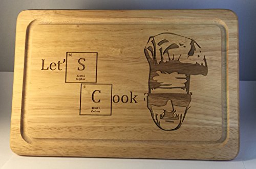 Breaking Bad Holzschneidebrett, englische Aufschrift "Lets Cook" von Walter White