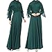 Produktbild Malloom® Frauen Elegante Muslimische Islamische Kleidung Einfarbig Chiffon Länge Kleid mit Gürtel